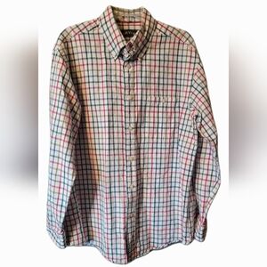 Orvis Men's Shirt Plaid Button Down Large Business Casual Coastal Grandpa
